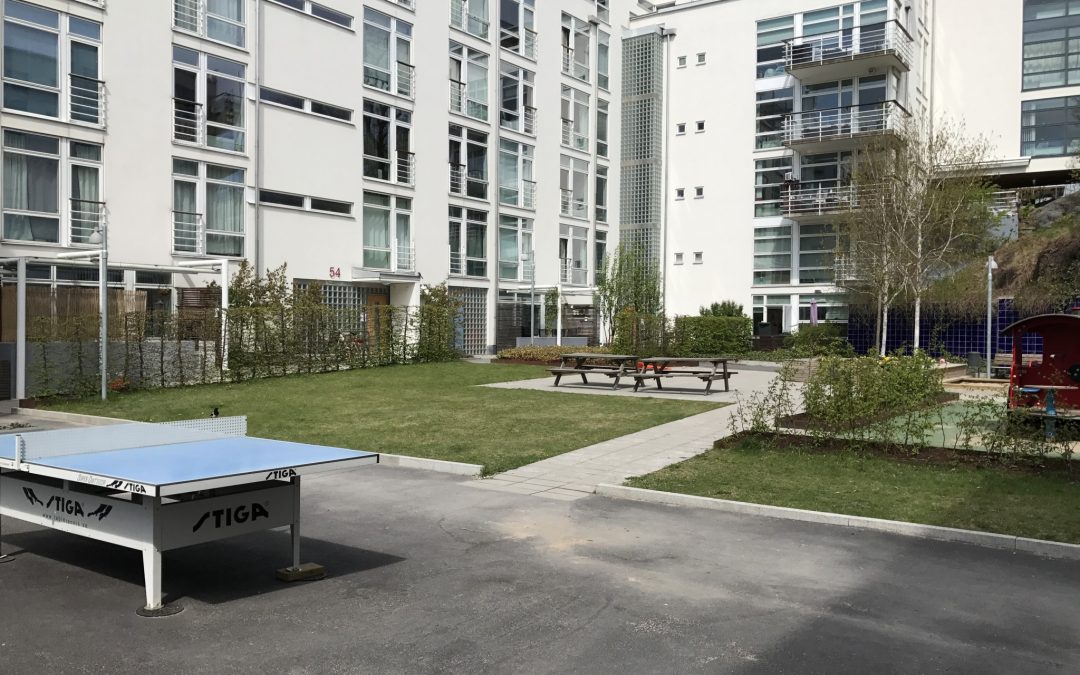 Hagmans Tak totalrenoverade Skanskas innergård